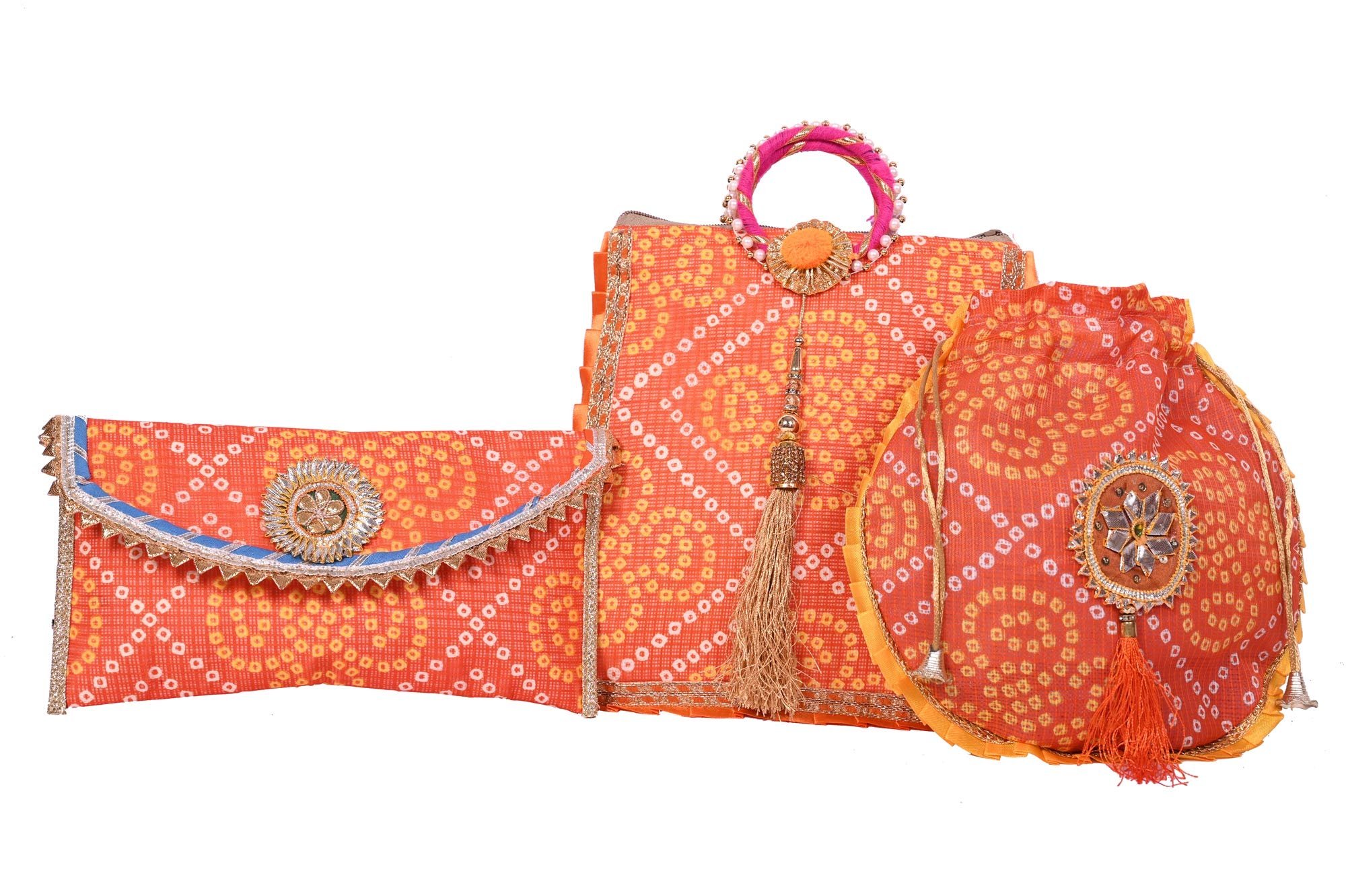 Indian Collectible - Bolso bandolera para mujer y niña, diseño de bandhej, Multi
