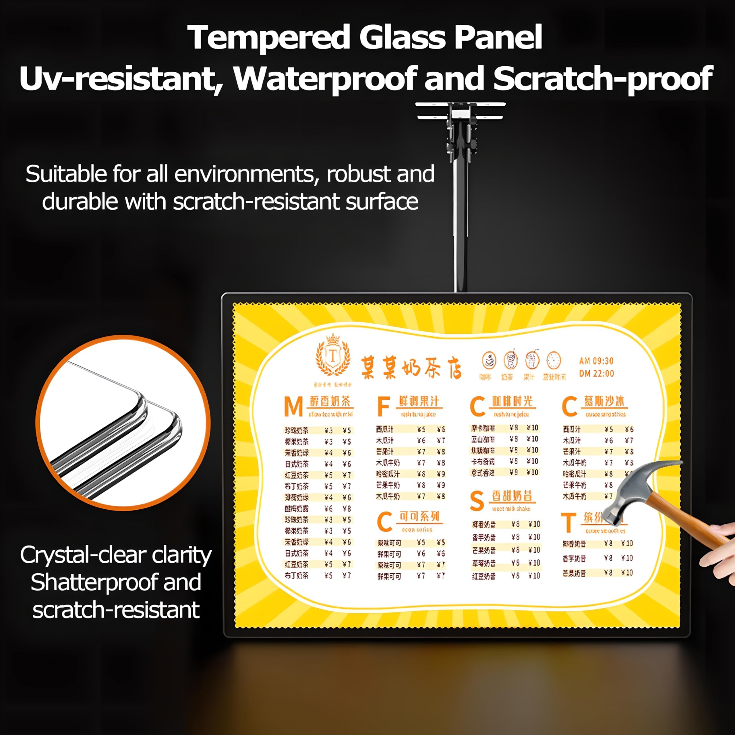 Wąska ramka LED Light Box, 3D LED tablica menu restauracji, podświetlana LED tablica menu do restauracji, kawiarni, sklepów, naścienna, biała A1 / 60,9 x 84,8 cm