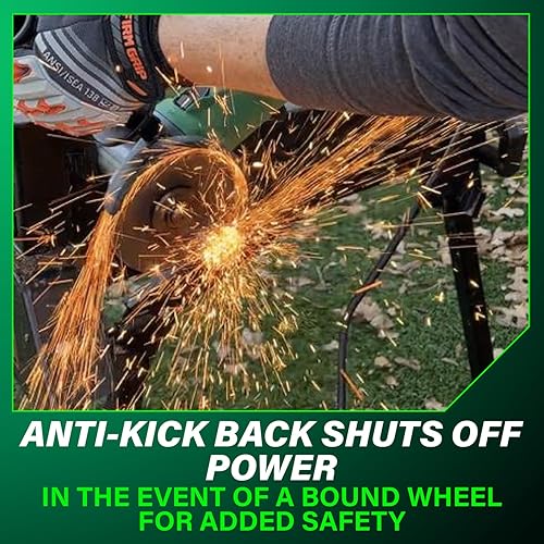 Miniatura 10 de Metabo HPT Amoladora angular | 5 pulgadas | 12 amperios | Interruptor deslizante | Motor sin escobillas de CA | Mango lateral de 3 posiciones | 6