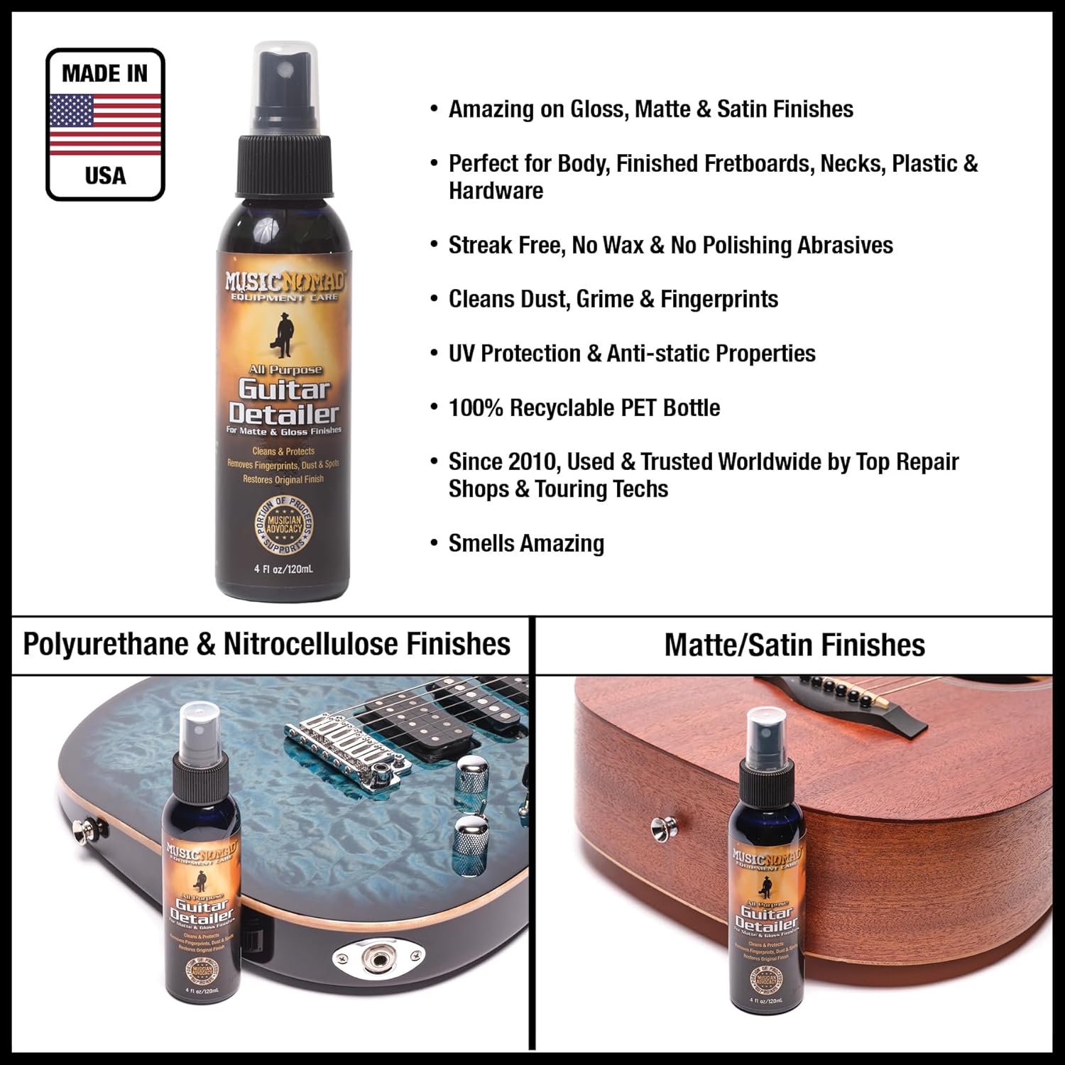 MusicNomad 8 pc. Guitar Care Starter Kit for Cleaning, Repair & String Changing Tools, Guitarist Gift Set (MN299)