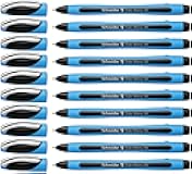 Schneider Slider Memo XB (Extra Broad) Ballpoint Pen, 1.4 mm, Light Blue Barrel, Black Ink, Box of 10 Pens (150201)