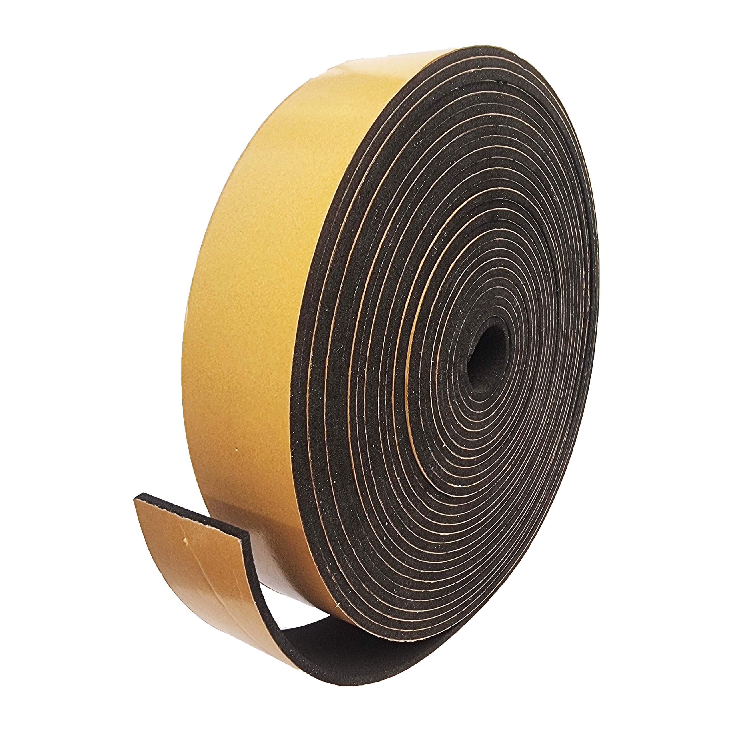 Neoprene Sponge Black Coil with Adhesive Backing 3mm Thick x 10 Metres Foam Strip (50mm)