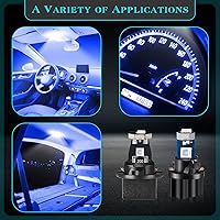 Vista 5 de BBTO Juego de 40 bombillas LED T5 T10 con enchufe giratorio, para instrumentos, para salpicadero, luces LED para interiores de automóvil, panel