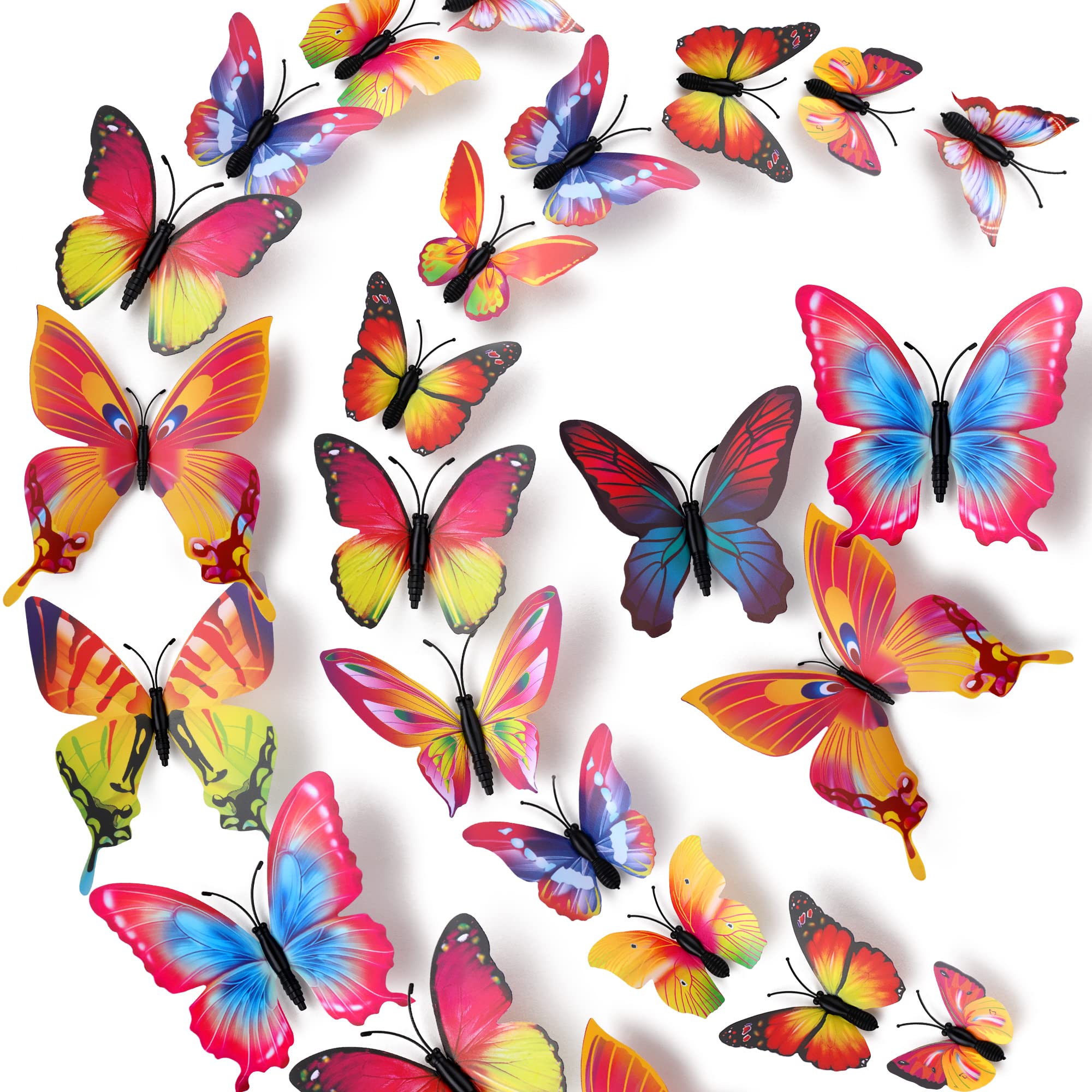 Autocollants muraux 3D multicolores LiveGallery | Lot de 72 stickers amovibles