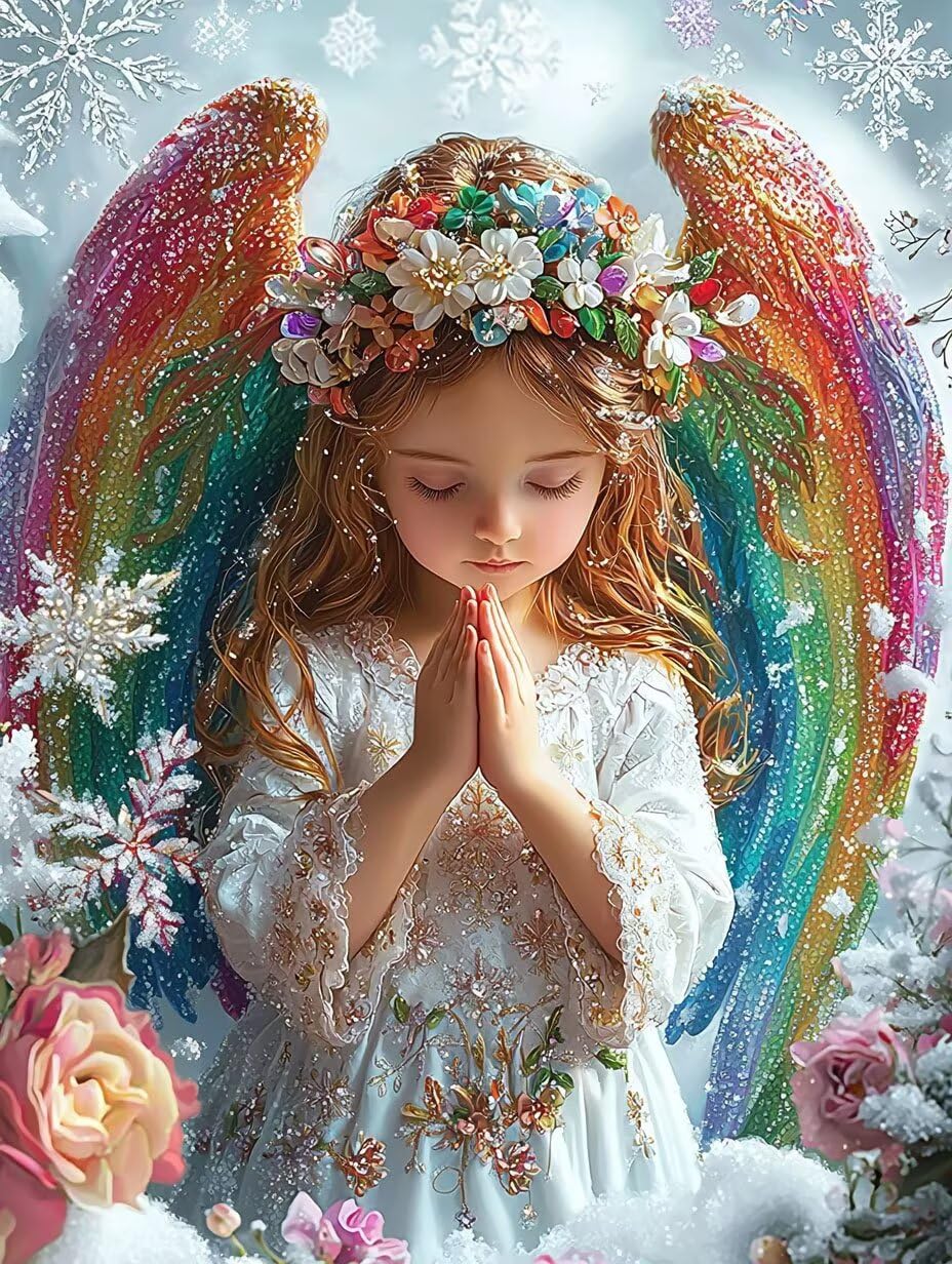 WEISHIWE Fille ange Peinture Numero Adulte Kits, 80x100cm m-953