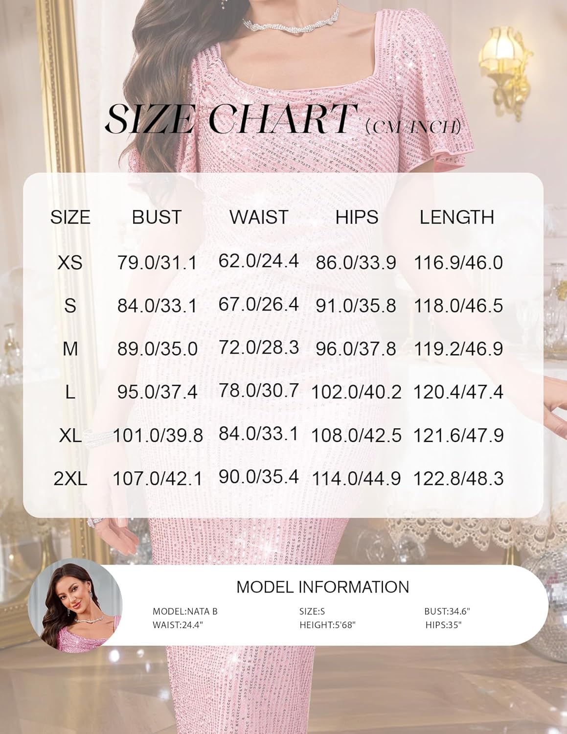 BeryLove Women Sequin Formal Prom Dress with Sleevess Sparkly Evening Party Wedding Guest Midi Glitter Ruched 2026 Bodycon Dresses Sequin Homecoming Dress Champagne XL - Image 7