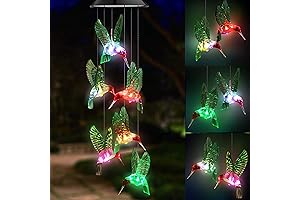 LED Solar Hummingbird Wind Chime for Home Party Night Decoration