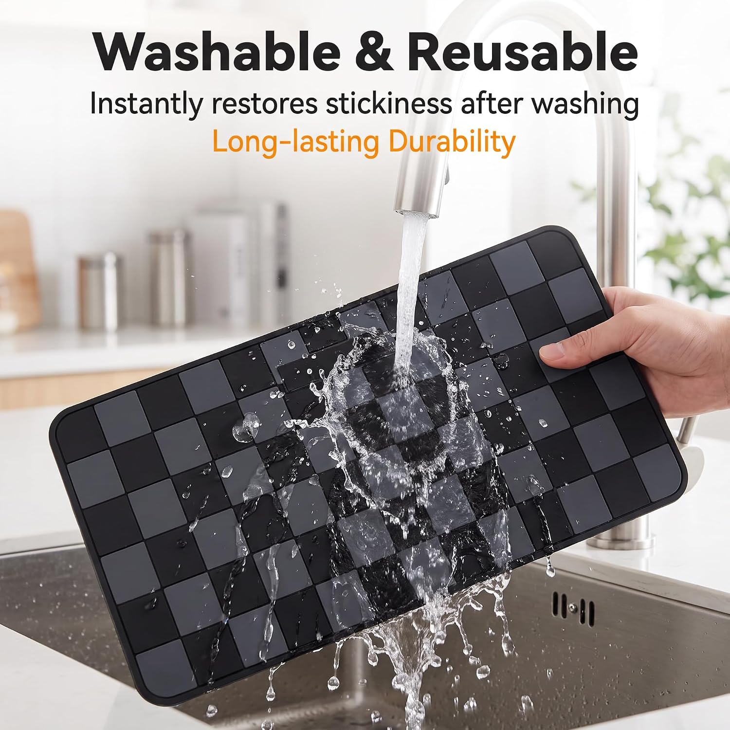 Non Slip Pad for Car Dashboard Aluminum Alloy, Anti Slip Mat for Phone Keys Sunglasses, Universal Dash Grip Mat for Vehicles (Black) image 5
