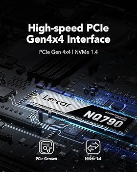 内蔵型SSD Lexar NQ790 4TB M.2 2280 SSD Lexar NQ790 SSD 4TB, M.2 2280 PCIe Gen4x4 NVMe 1.4 Internal Solid