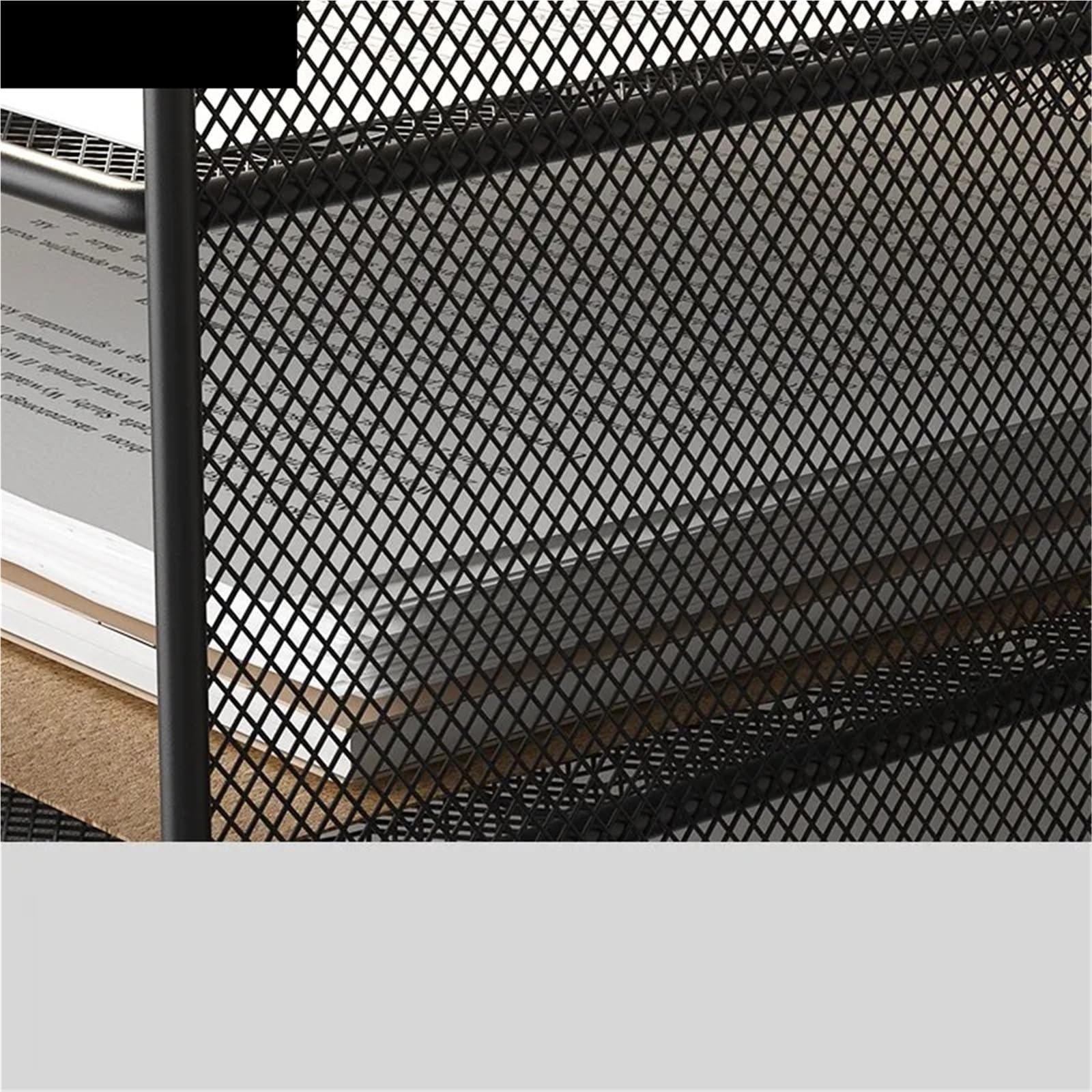 Papier Schreibtisch Ablage Papier-Organizer for den Schreibtisch, 4-stufiges Tablett, Büroorganisation und Aufbewahrung – Schwarz für Büroorganisation(2-Tier-Black)