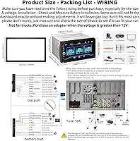 Vista 7 de Estéreo de coche de doble DIN con reproductor de CD/DVD - CarPlay y Android Auto, audio para coche con Bluetooth, pantalla táctil HD de 7 pulgadas