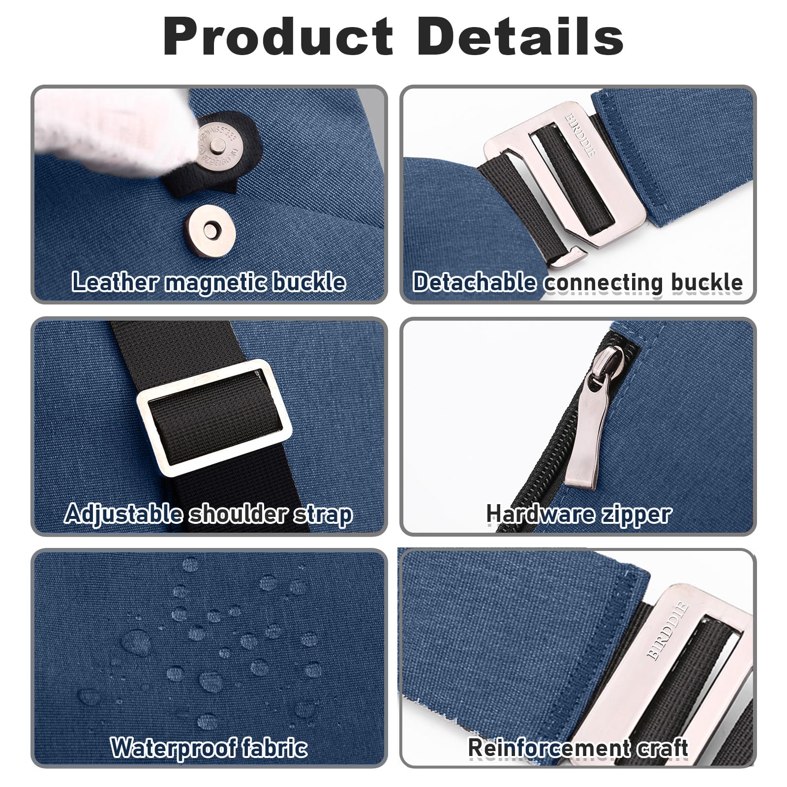 Borsa da viaggio antifurto, monospalla di grande capacità, borsa a tracolla al petto, alla moda, leggera, per viaggi e sport