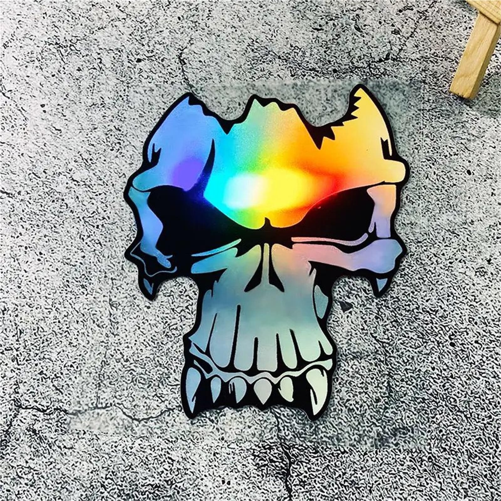 HAfgDJ Motorcycle Stickers, Helmet Stickers Waterproof Motorcycle and Scooter Skull Sticker