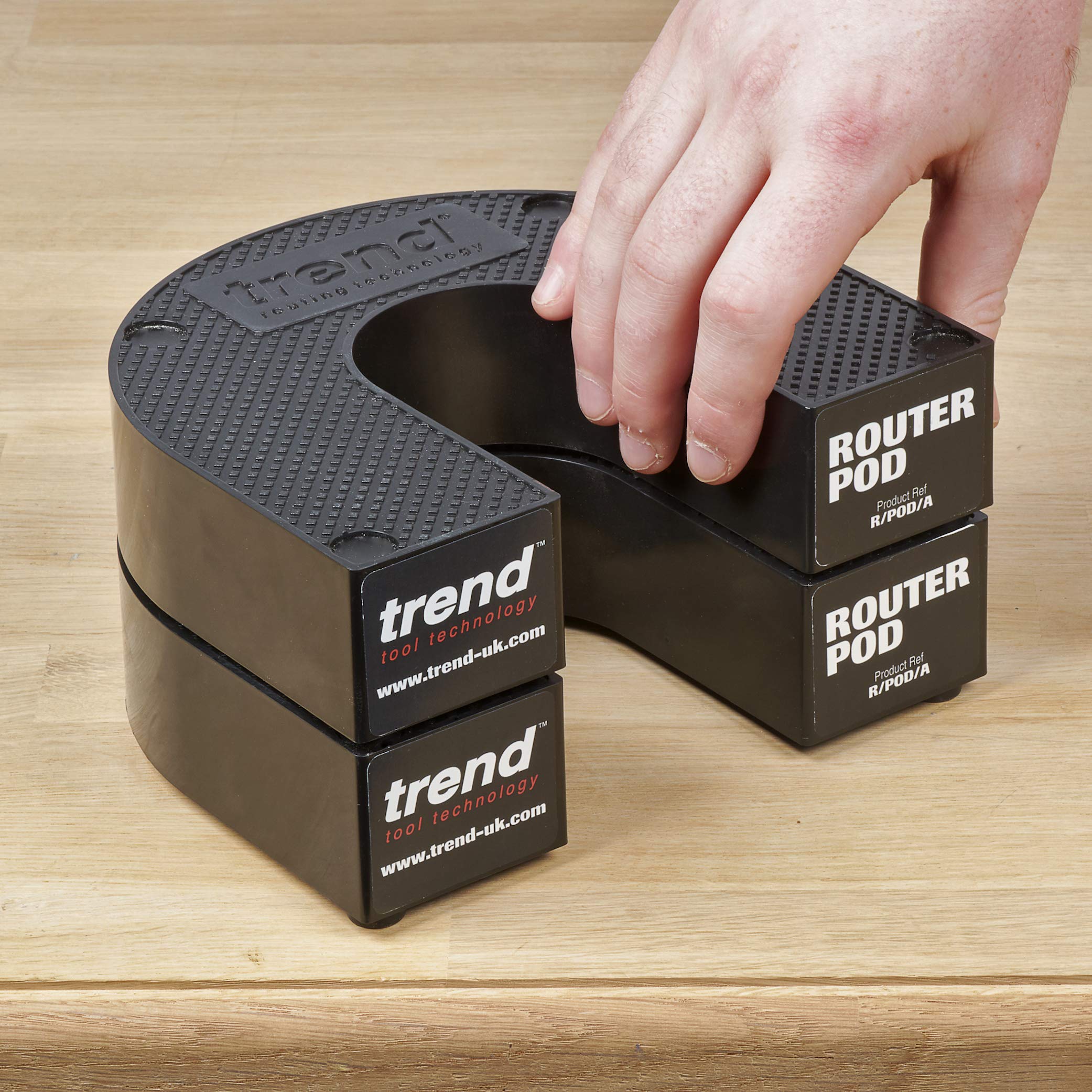 Trend U-Shaped Router Pod Stand for Workbench Safety and Storage, R/POD/A