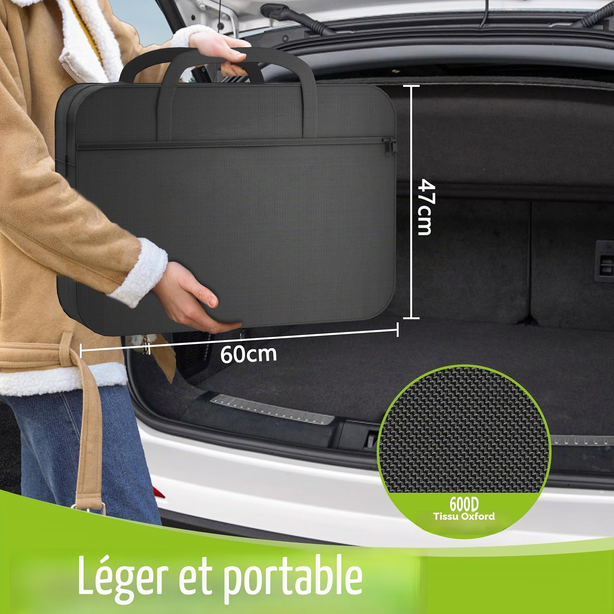 LZQ Table de cuisine de camping pliable avec armoires de camping, pare-vent, support de lampe et crochets, cuisine de camping d'extérieur avec panneaux MDF, sac de transport pour camping, pique-nique,