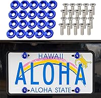 Vista 10 de 20 piezas - arandelas para parachoques, kit de arandelas de aluminio para defensa del motor, sujetadores M6, kit de arandelas JDM, se ajusta a