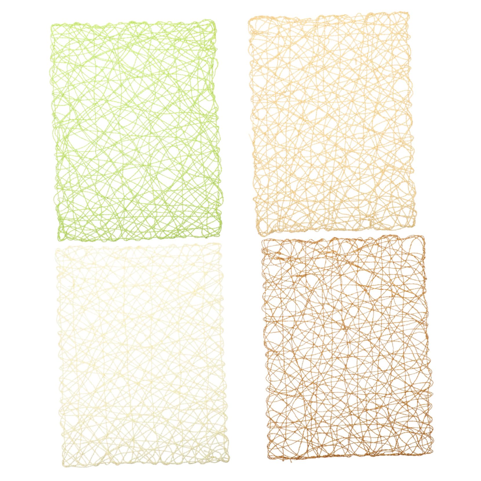 Amosfun 12 STK Tischsets aus Papierseilgewebe Boho-Tischset - untersetzer hitzebeständig rutschfeste unterlage Platzdeckchen für den Haushalt rustikales