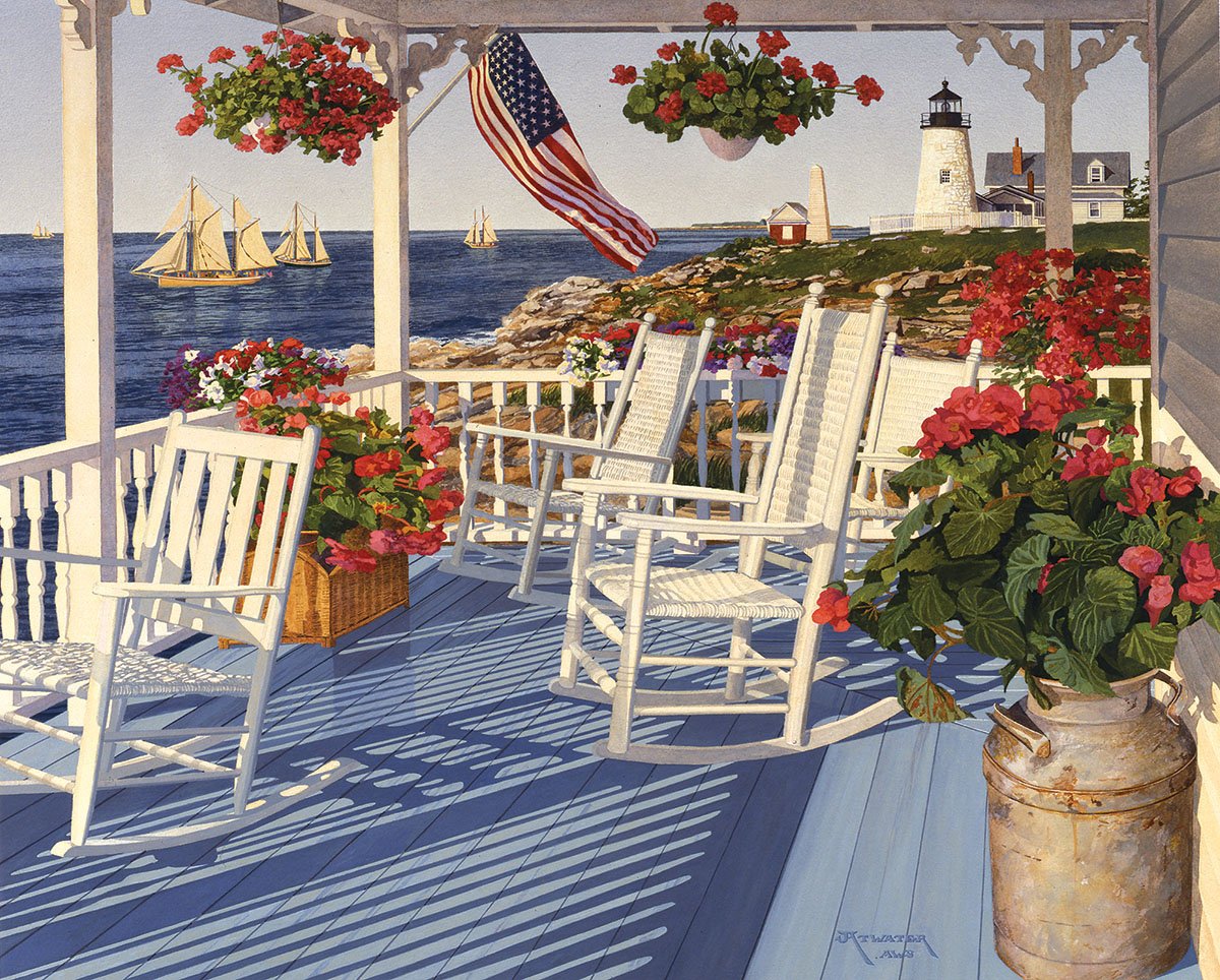 White Mountain Puzzles Lighthouse Pt. - 1000 Piece Jigsaw Puzzle