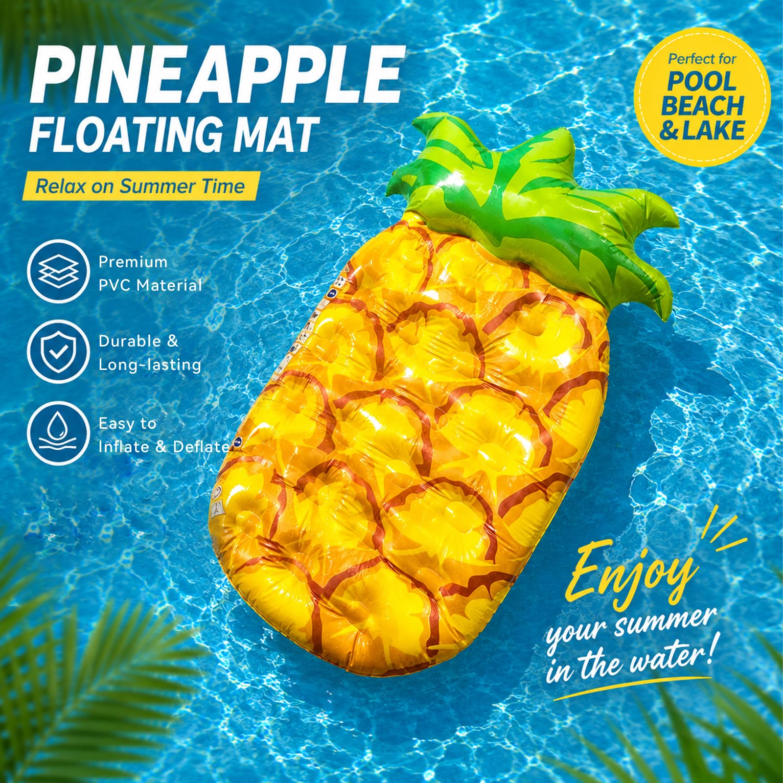 Colchoneta Piscina, Colchon Hinchable, 69 In, Colchoneta Playa, Colchón Hinchable Piscina, Colchonetas Piscina, Hinchables Piscina, Hinchables para Piscina, para Adultos y Niños