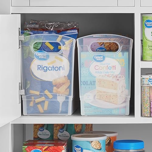 Miniatura 4 de Contenedor organizador moderno y estrecho, contenedor de plástico transparente para almacenamiento de despensa de cocina, debajo del fregadero,