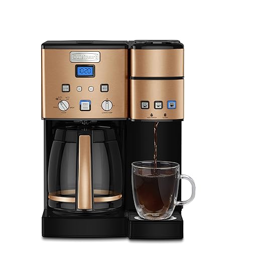 Cuisinart SS-15CP Single Serve + 12 Cup Coffee Maker, Offers 3-Sizes: 6-Ounces, 8-Ounces and 10-Ounces, Stainless Steel