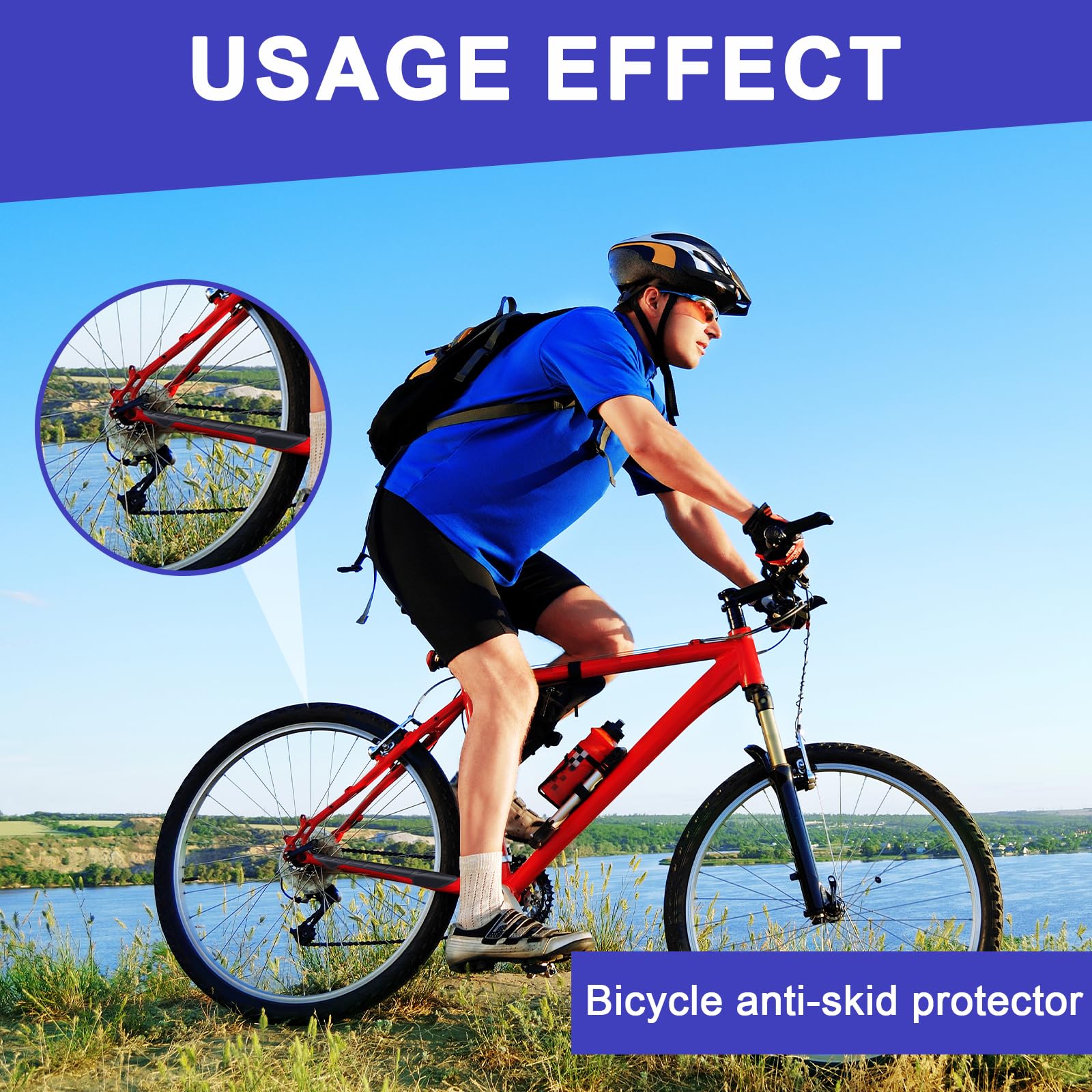 2 Pièces Protection De Chaîne De Vélo, Protection De Chaîne De Cadre, Anti-Rayures Et Anti-Dommages, Accessoires De Cyclisme Pour VTT, Vélo De Route Et Vélo De Ville