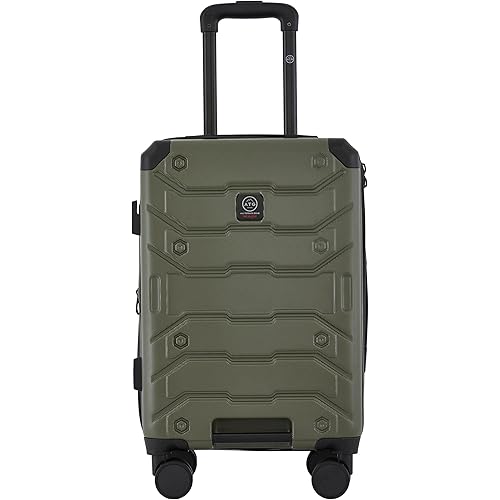 Wrangler ATG Trailway Expandable Hardside Luggage, Winter Moss, 22" Carry-On