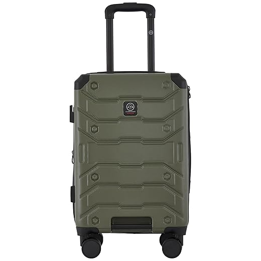Wrangler ATG Trailway Expandable Hardside Luggage, Winter Moss, 22" Carry-On
