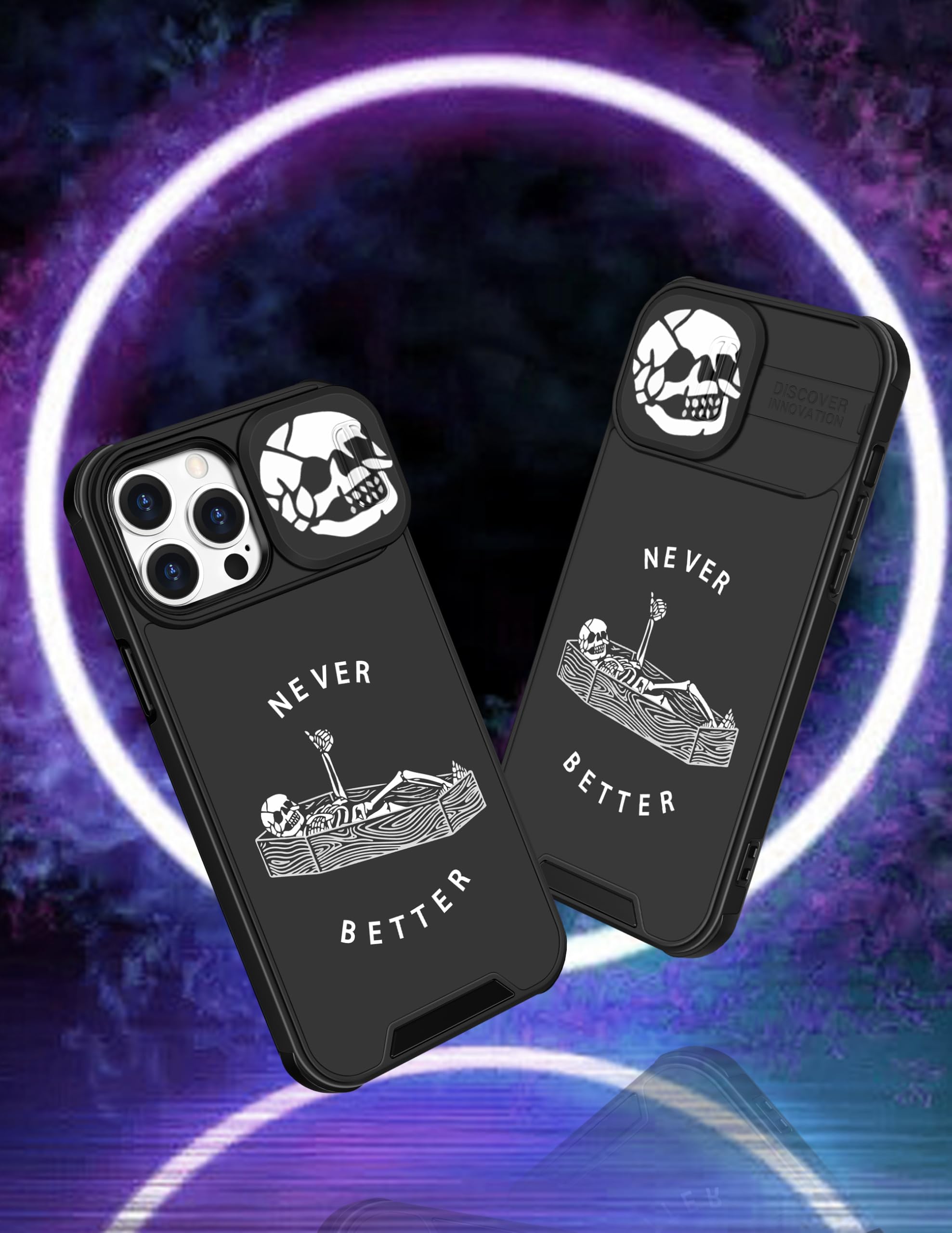 Amazon.com: Goocrux (2in1 for iPhone 15 Pro Case Skull Skeleton