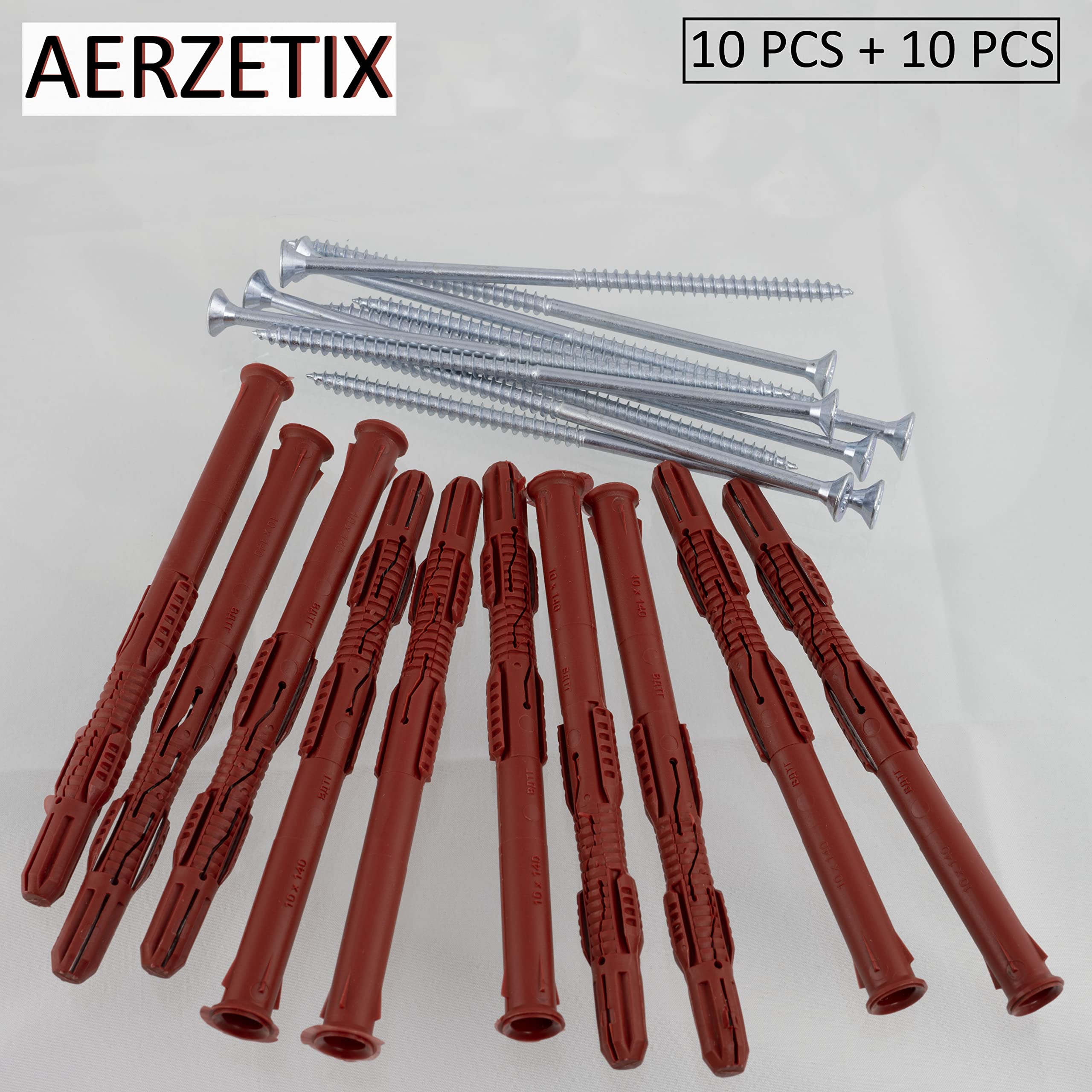 Set 10 Tasselli Ø10x200mm Con Viti TX40 - Per Fissaggi In Cemento E Mattone, Fai-da-te - Foto 4