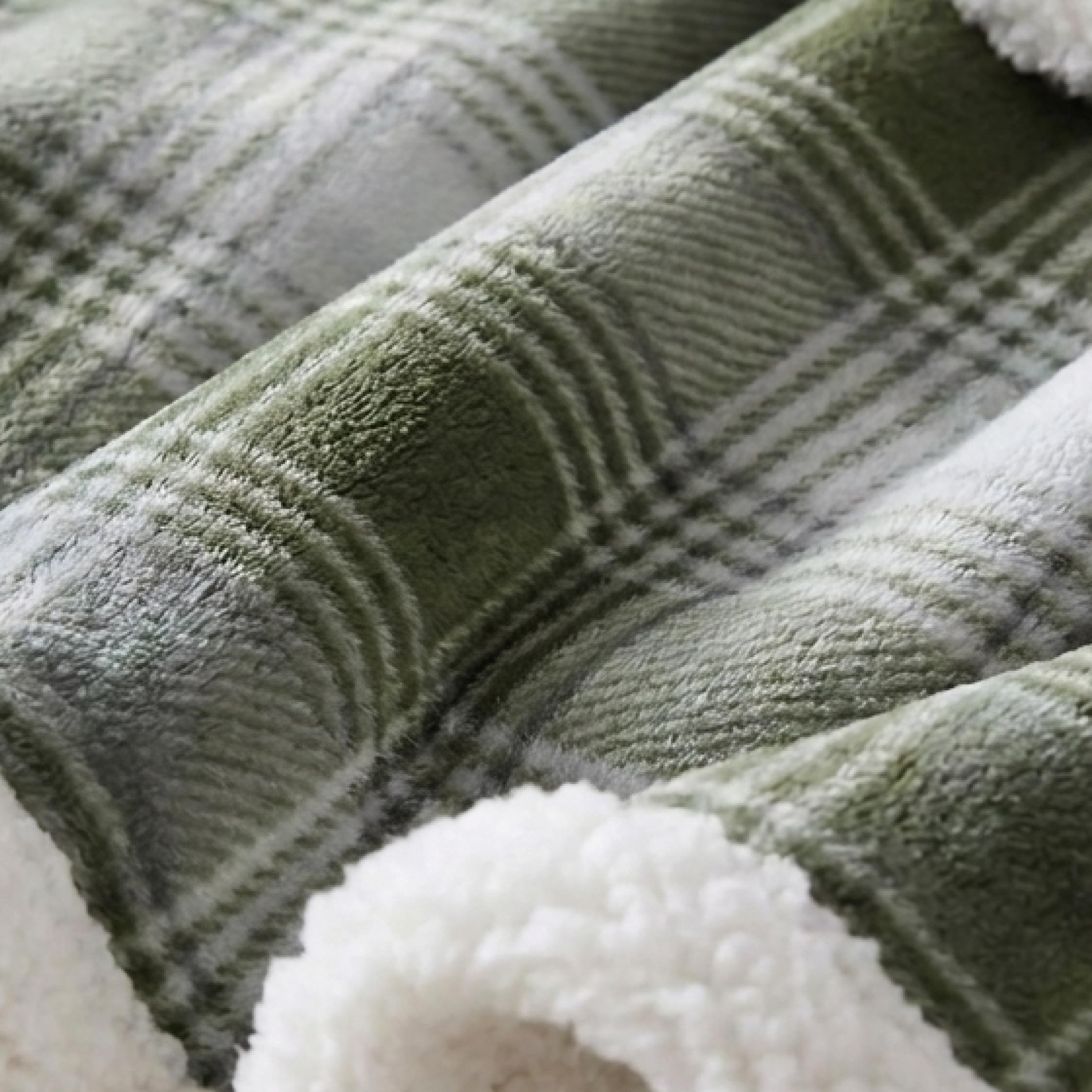 Green Sherpa Blanket Fabric