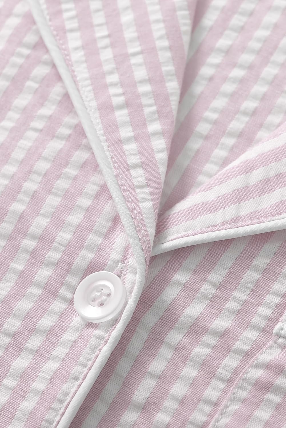 Women's Petite Pajama Set Petite Size Cotton Seersucker Pjs - Image 5