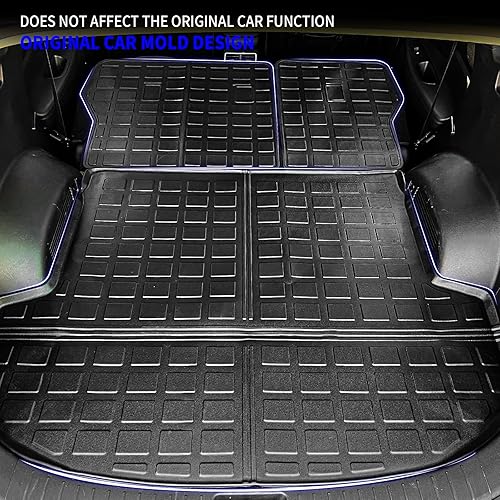 Miniatura 9 de Rongtaod Tapete de carga compatible con Hyundai Santa Fe 2021-2023, tapete de maletero de 5 asientos, forro de carga TPE para todo tipo de clima,