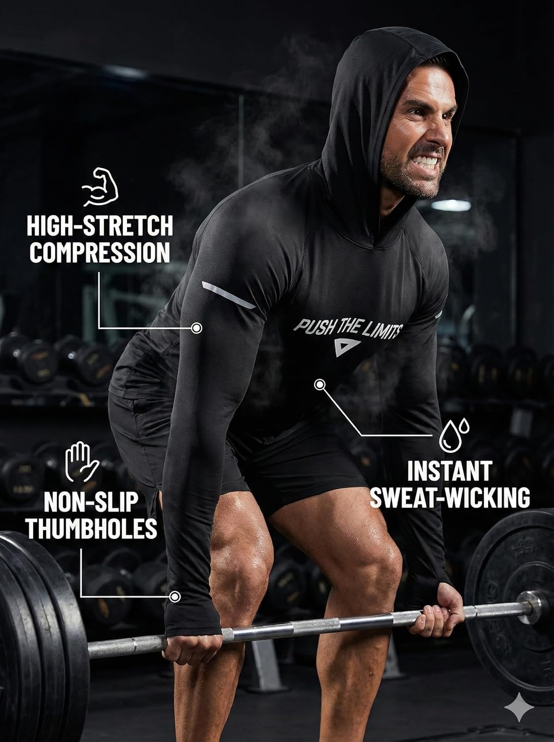 3-Pack Men's Hoodie with Mask - Sun Protection Work Shirt & Winter Base Layer - UPF 50+ Long Sleeve Dry Fit Tactical Fishing - Image 4