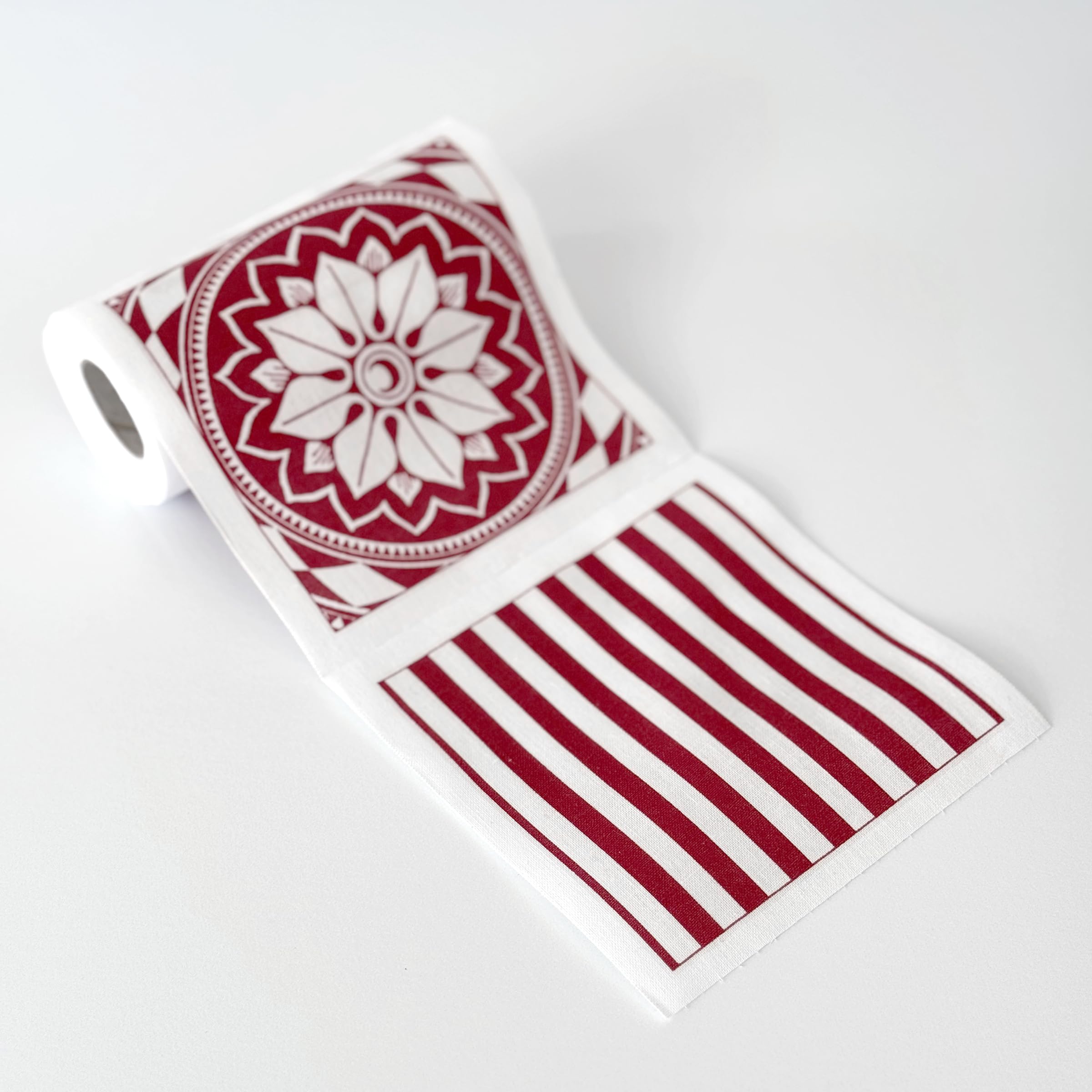 Caskata Rollo de 100 servilletas de cóctel navideñas, 100 % algodón, secado rápido, reutilizable, perfecto para Navidad, entretenimiento, regalos, rojo y blanco, 4.5 pulgadas de ancho x 4.5 pulgadas