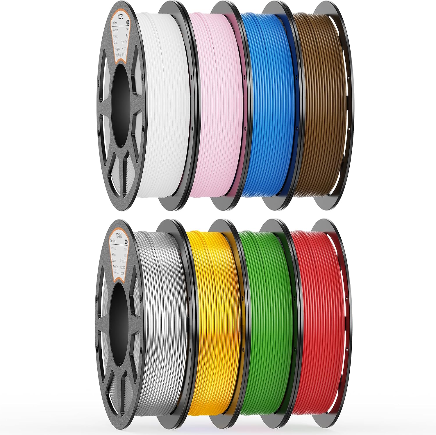  PLA+ Filament 1.75mm, 250g Multicolor Starter Bundle, 8 Rolls thumbnail