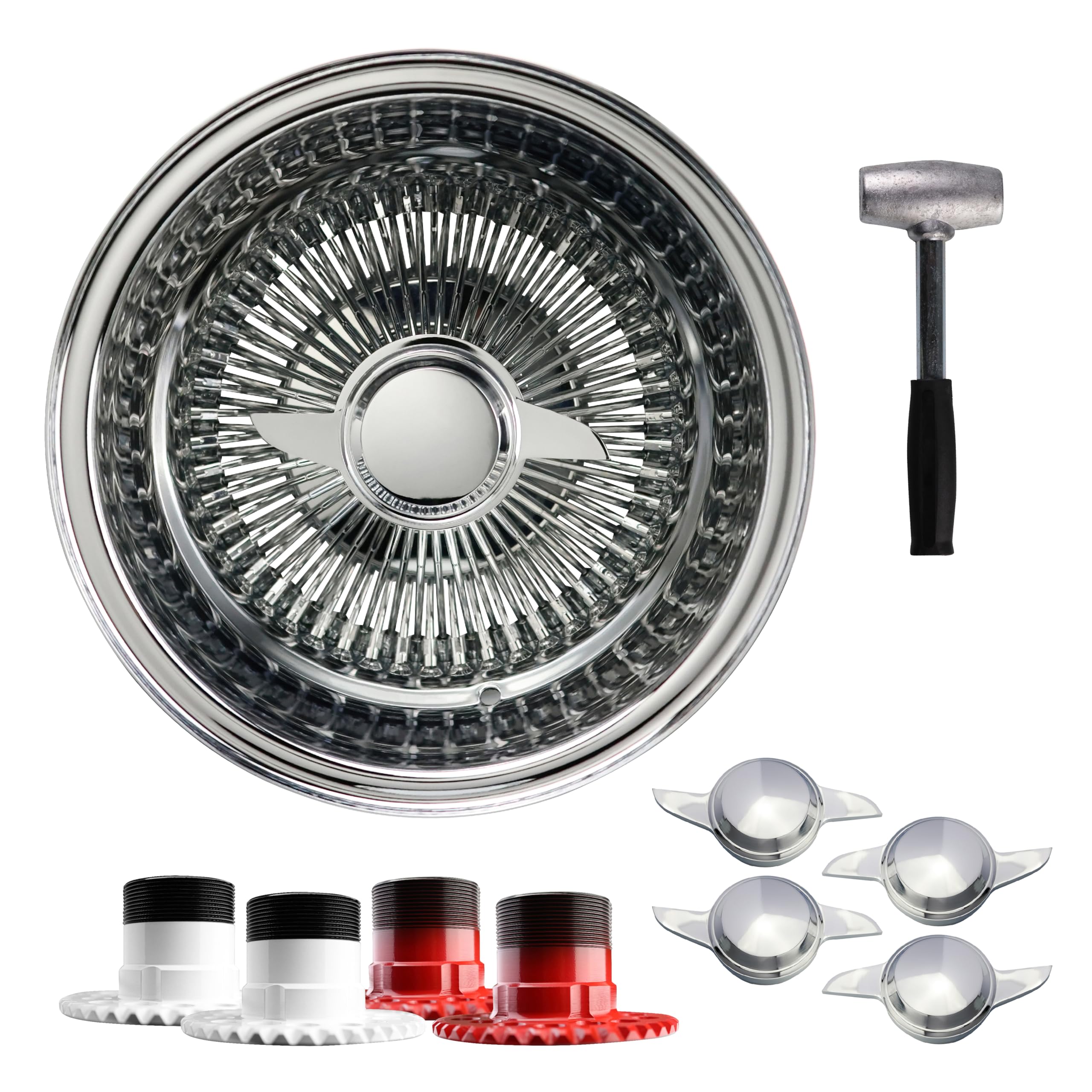 Amazon.com: British Wire Wheel 13x7 Reverse 100 Spoke Straight