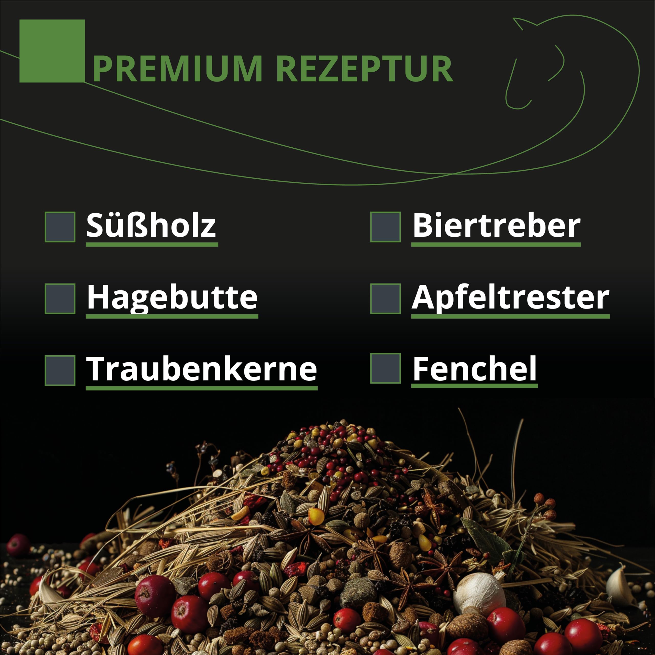 Gastro RENON 3kg - für Magen- und darmempfindliche Pferde – mit Magnesium, Vitaminen, Zink – Ergänzungsfuttermittel