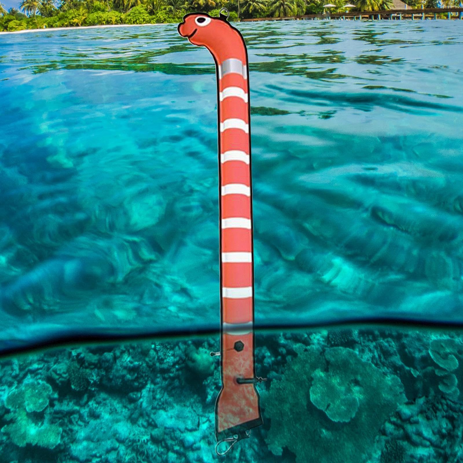 Baoblaze Boa di Segnalazione Subacquea Tubo Gonfiabile Galleggiante di Superficie Marcatore di Posizione Pedagno da Sub in Nylon E TPU Adatto per Immersioni E