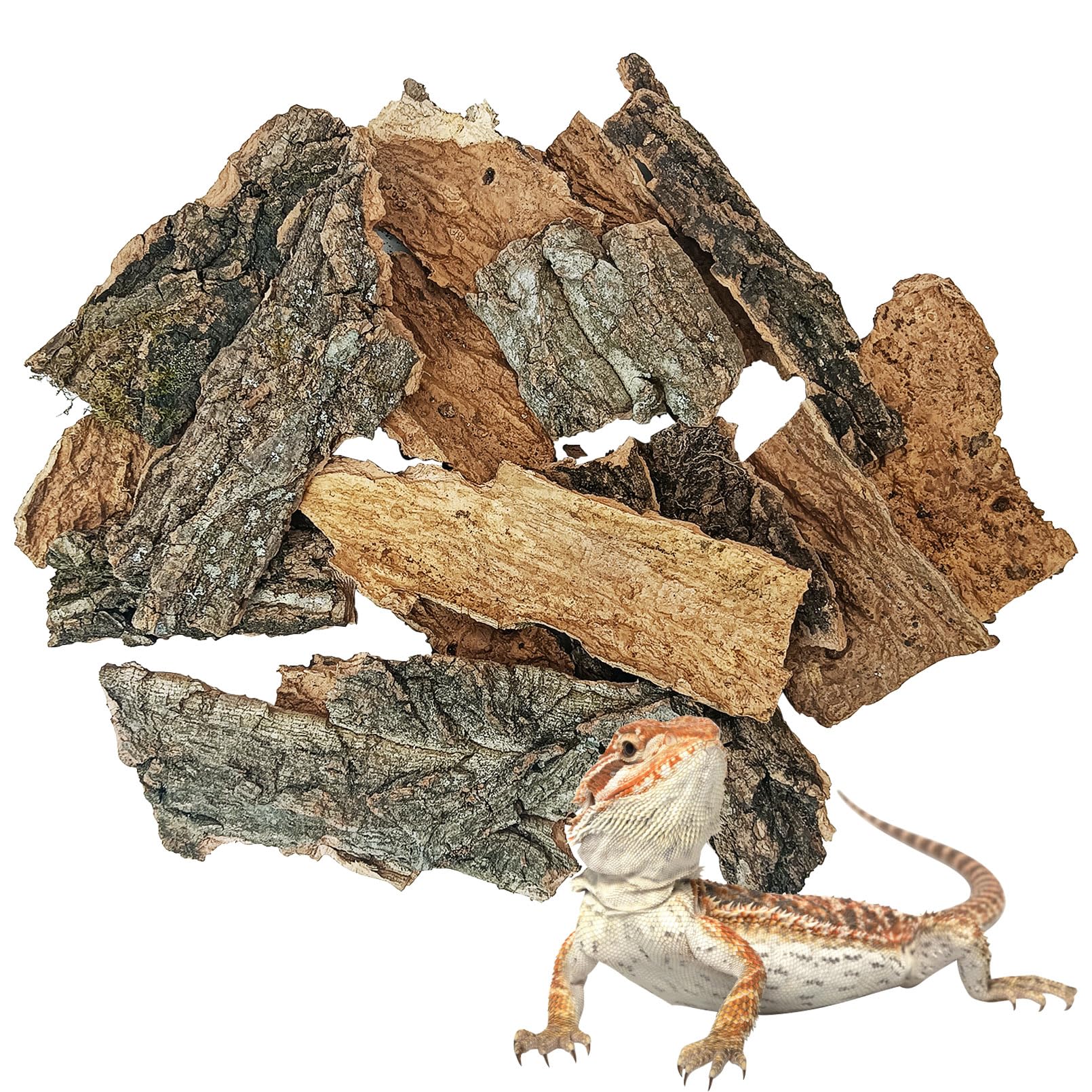 BNOSDM Cork Bark for Reptiles 0.6 LB Bulk Natural Cork Flats for Terrarium