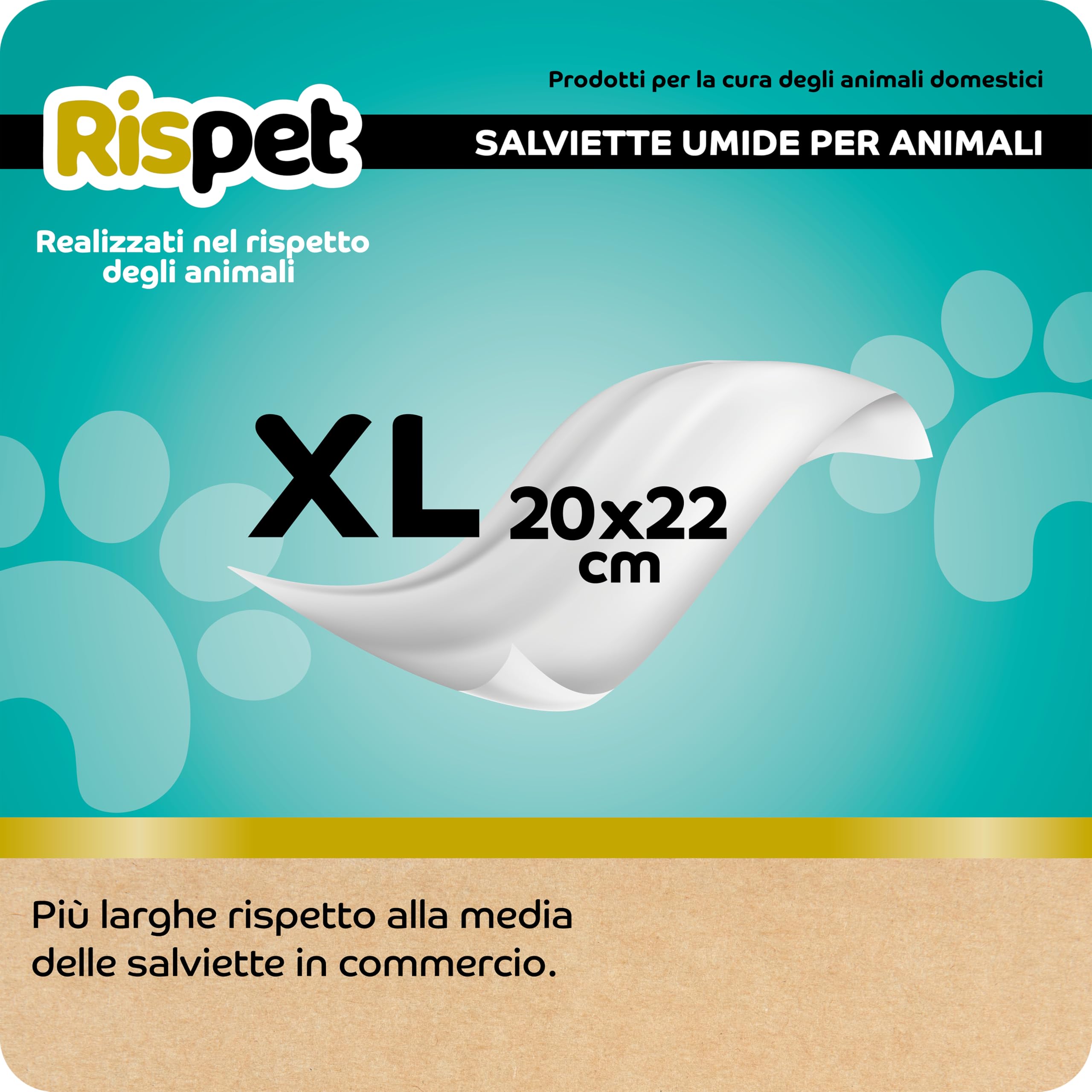 Salviette Igienizzanti e Purificanti XL, Cocco e Cheratina, per Il Manto di Cani, Gatti e Animali Domestici, 54 Salviettine