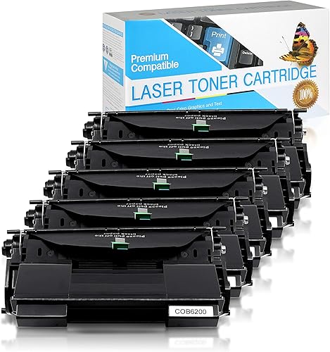 Cartucho de tóner compatible de repuesto para Okidata B6200 / 52114501 (negro, 5 unidades)