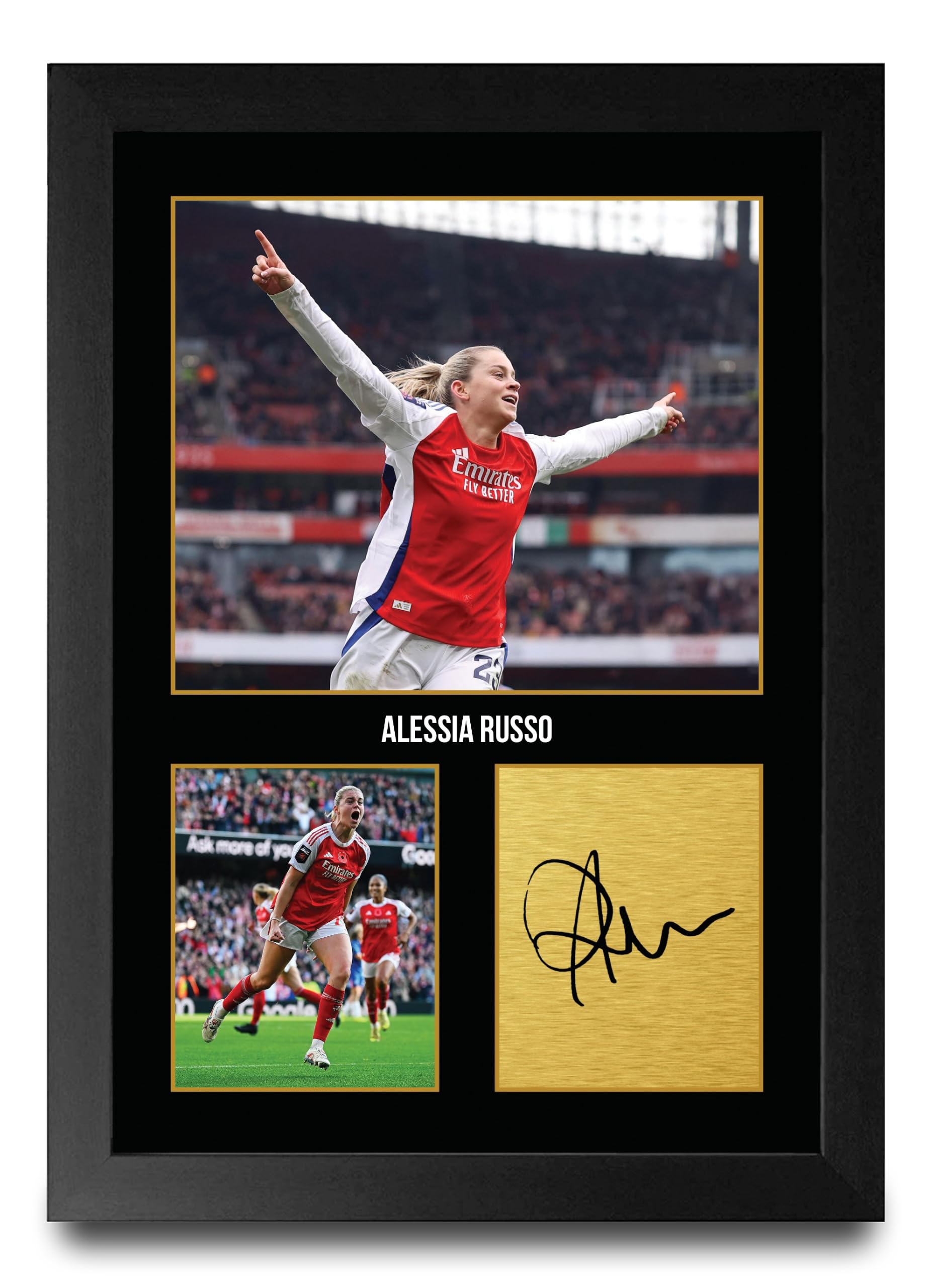 HWC Trading Alessia Russo Gifts Printed Signed Autograph Picture for Football Fans and Supporters (ID-005130) - A4 Framed Print