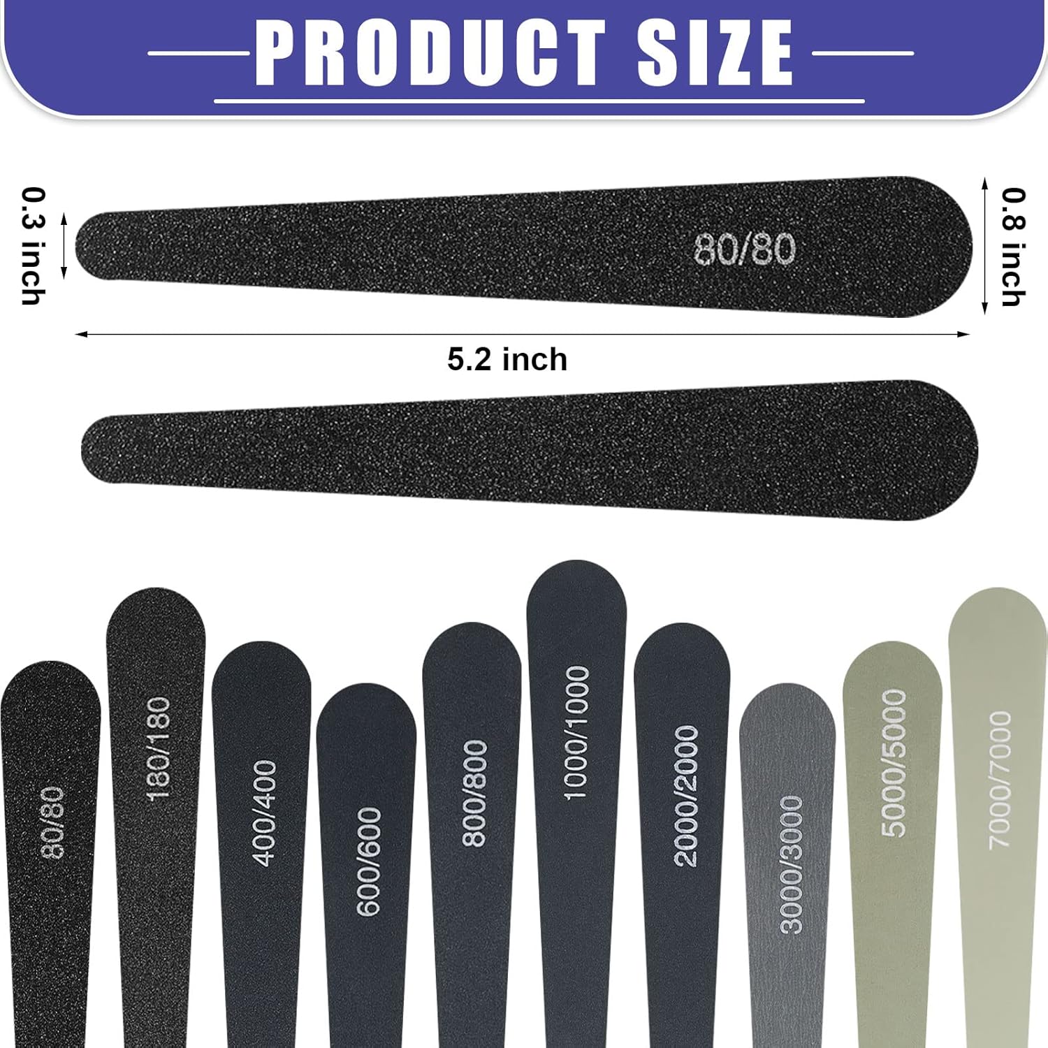 10 Pack Sanding Sticks Buffing Sanding Sticks for Plastic Models Assorted Grits Model Sanding