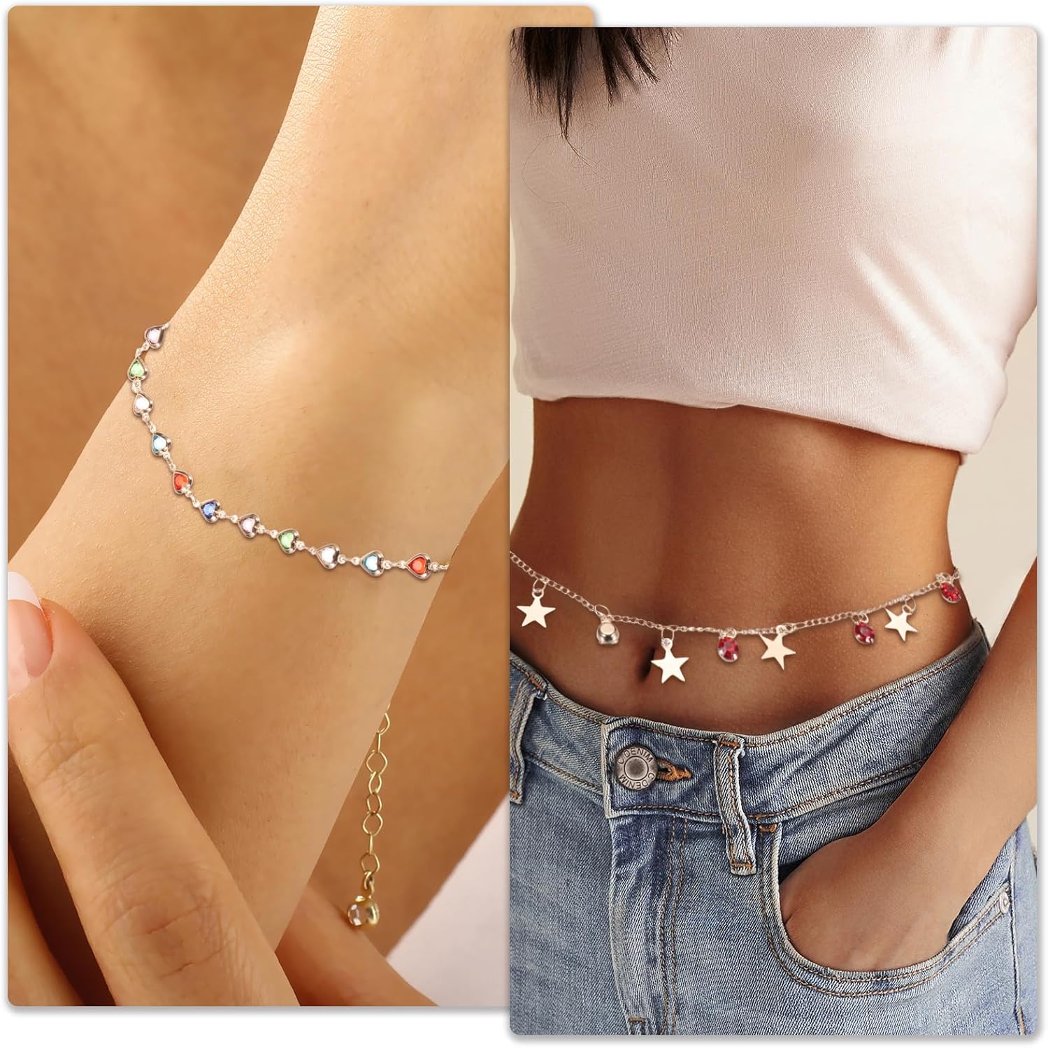 PATIKIL 16.4Ft Faceted Triangle Crystal Chain Roll, Jewelry Making Chain Links Bulk with Lobster Claps Jump Rings for Jewelry Making Findings DIY Craft Necklace Bracelets, White - Image 5