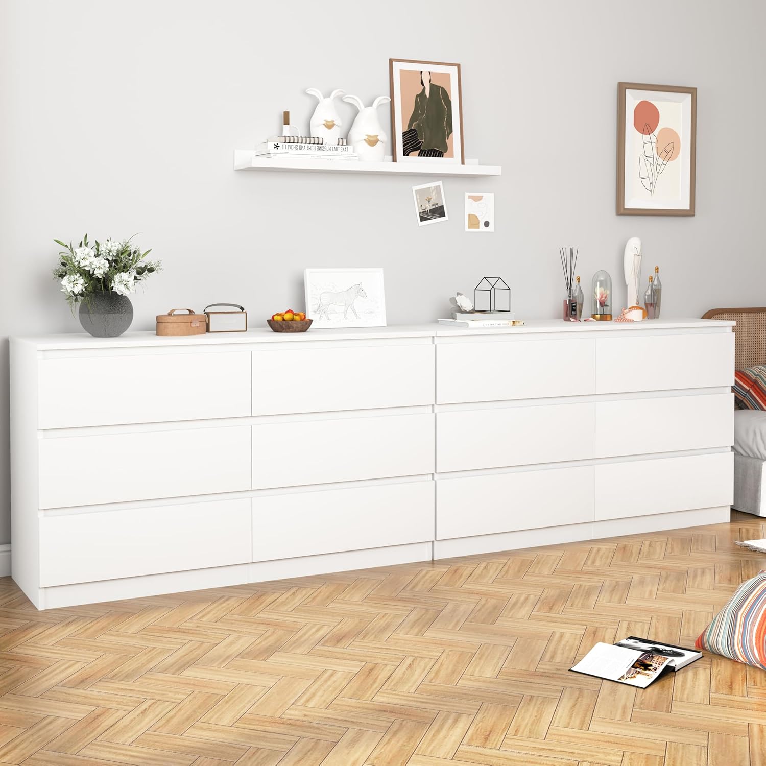 White Nursery Dresser with Soft Close Drawers