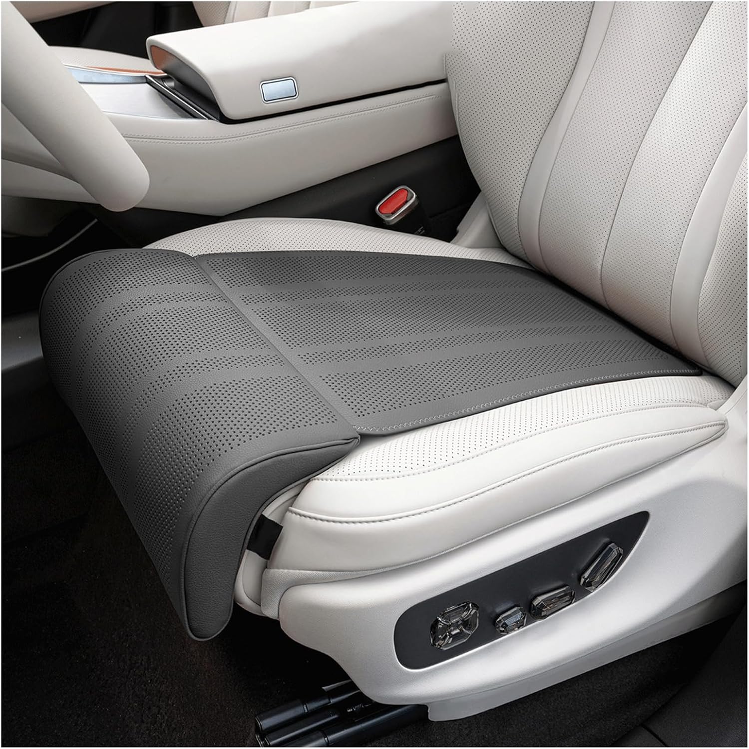 Automaze Car Seat Thigh Support Extender Leg Cushion, Black | Memory Foam Thigh Support Pad for Car & Office Chair-image-28