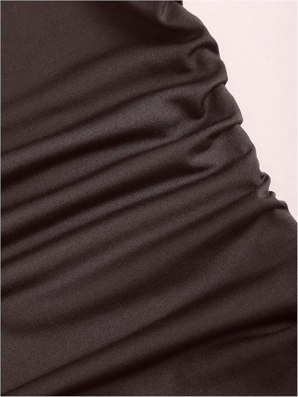 MakeMeChic Women's Fall Mini Dress Sleeveless Ruched A Line Ruffle Asymmetrical Dresses - Image 4