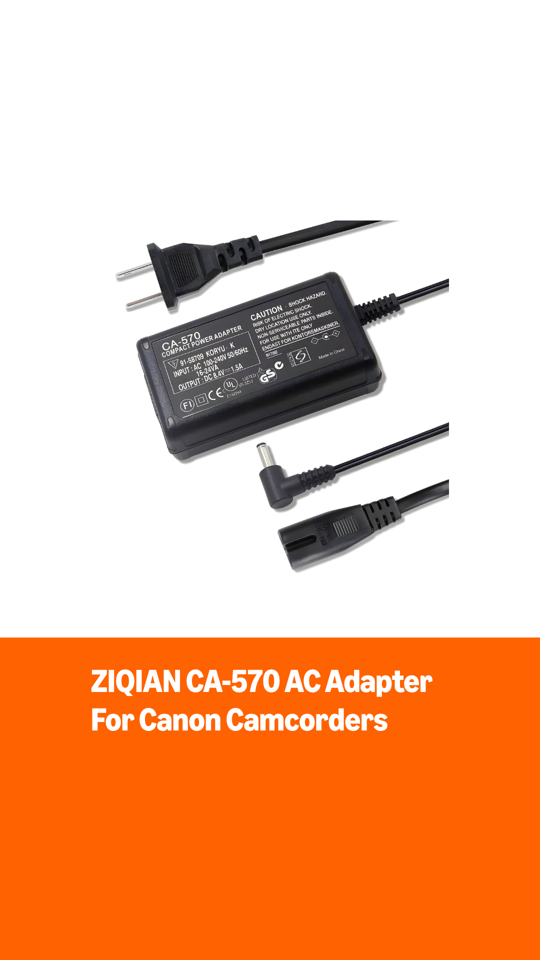 Amazon.com : CA-570 AC Adapter Charger Compatible with Canon XA25