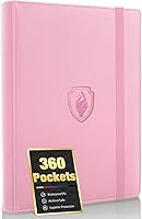 Vista 15 de Carpeta de tarjetas prémium con 9 bolsillos para 360 tarjetas, carpeta de tarjetas coleccionables de poliuretano resistente, álbum de colección